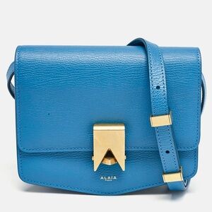 Alaïa BLUE ‘Le Papa Small’ shoulder bag Leather Crossbody Bag